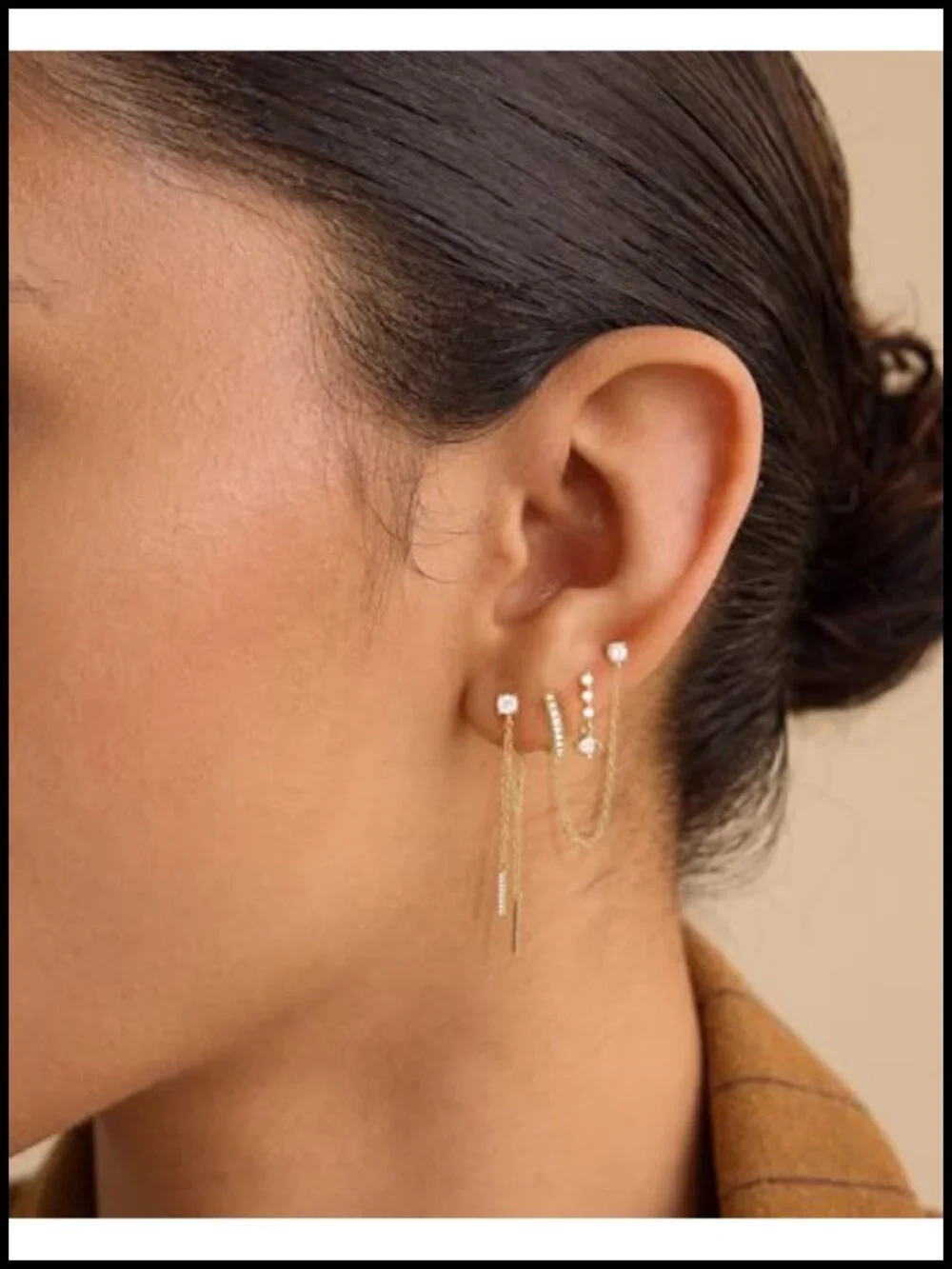 14K Gold Plated Dangle Earrings Set with Pearls & Zirconia, Hypoallergenic